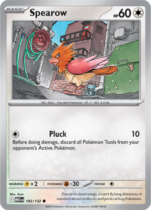 Spearow - 102/132 ME01 Mega Evolution - Reverse Holo