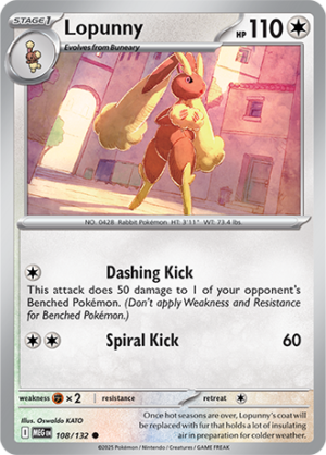 Lopunny - 108/132 ME01 Mega Evolution - Reverse Holo