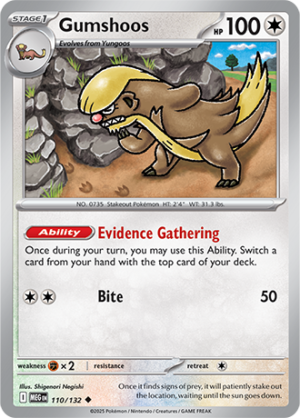 Gumshoos - 110/132 ME01 Mega Evolution - Reverse Holo