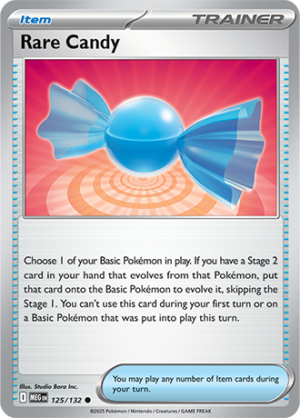 Rare Candy - 125/132 ME01 Mega Evolution - Revese Holo