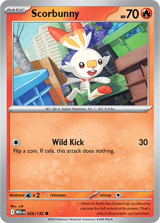 Scorbunny - 026/132 ME01 Mega Evolution - Reverse Holo