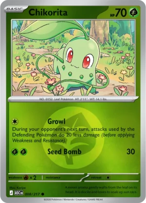 Chikorita (Energy Symbol Pattern) - ME02.5 Ascended Heroes (ASC) 008/217 Reverse Holo - EN