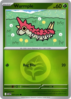 Wurmple (Energy Symbol Pattern) - ME02.5 Ascended Heroes (ASC) 011/217 Reverse Holo - EN