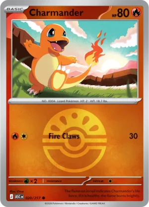 Charmander (Friend Ball) - ME02.5 Ascended Heroes (ASC) 020/217 Reverse Holo - EN