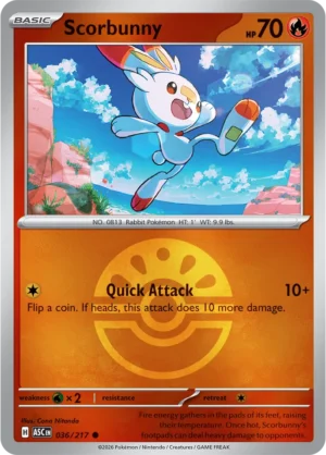 Scorbunny (Friend Ball) - ME02.5 Ascended Heroes (ASC) 036/217 Reverse Holo - EN