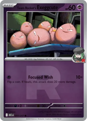 Team Rocket's Exeggcute (Team Rocket) - ME02.5 Ascended Heroes (ASC) 077/217 Reverse Holo - EN
