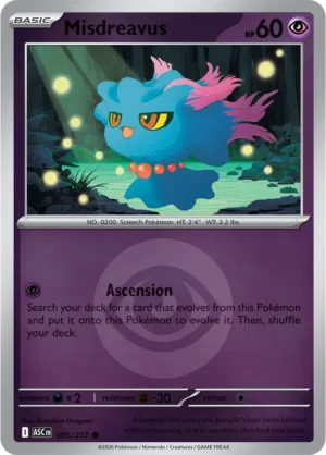 Misdreavus (Energy Symbol Pattern) - ME02.5 Ascended Heroes (ASC) 085/217 Reverse Holo - EN