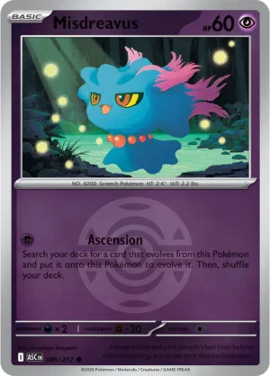 Misdreavus (Dusk Ball) - ME02.5 Ascended Heroes (ASC) 085/217 Reverse Holo - EN