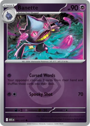 Banette (Energy Symbol Pattern) - ME02.5 Ascended Heroes (ASC) 091/217 Reverse Holo - EN