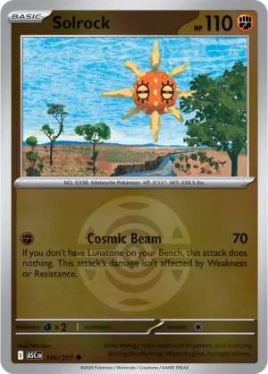 Solrock (Dusk Ball) - ME02.5 Ascended Heroes (ASC) 106/217 Reverse Holo - EN
