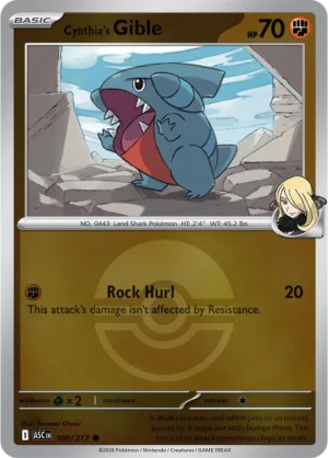 Cynthia's Gible (Poke Ball) - ME02.5 Ascended Heroes (ASC) 109/217 Reverse Holo - EN