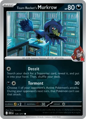 Team Rocket's Murkrow (Team Rocket) - ME02.5 Ascended Heroes (ASC) 126/217 Reverse Holo - EN