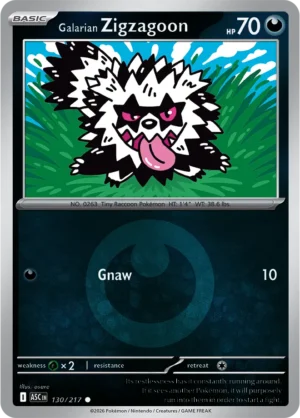 Galarian Zigzagoon (Energy Symbol Pattern) - ME02.5 Ascended Heroes (ASC) 130/217 Reverse Holo - EN