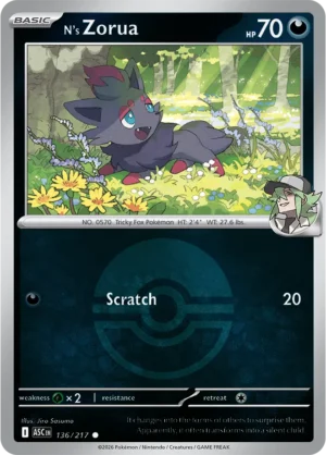 N's Zorua (Poke Ball) - ME02.5 Ascended Heroes (ASC) 136/217 Reverse Holo - EN