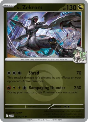 N's Zekrom (Energy Symbol Pattern) - ME02.5 Ascended Heroes (ASC) 155/217 Reverse Holo - EN