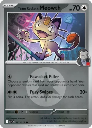 Team Rocket's Meowth (Energy Symbol Pattern) - ME02.5 Ascended Heroes (ASC) 161/217 Reverse Holo - EN