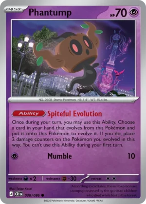 Phantump - ME04 Chaos Rising (CRI) 038/086 Reverse Holo