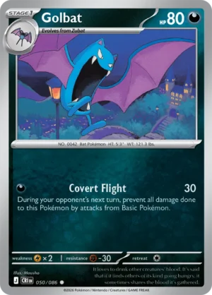 Golbat - ME04 Chaos Rising (CRI) 050/086 Reverse Holo