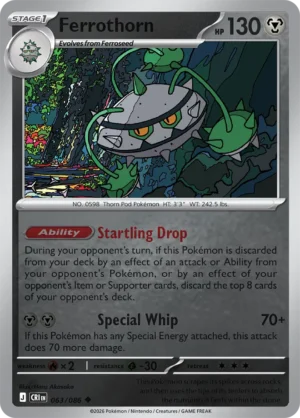 Ferrothorn - ME04 Chaos Rising (CRI) 063/086 Reverse Holo