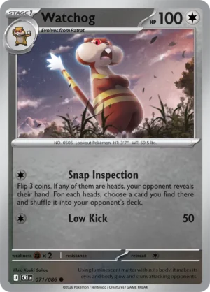 Watchog - ME04 Chaos Rising (CRI) 071/086 Reverse Holo
