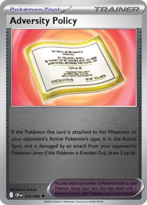 Adversity Policy - ME04 Chaos Rising (CRI) 074/086 Reverse Holo