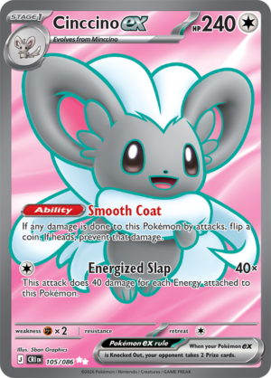 Cinccino EX - ME04 Chaos Rising (CRI) 105/086 Holo