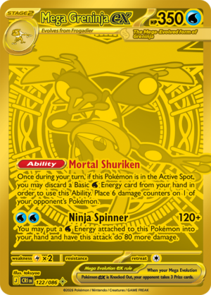 Mega Greninja EX - ME04 Chaos Rising (CRI) 122/086 Holo
