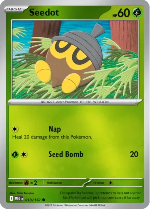 Seedot - 013/132 ME01 Mega Evolution Common Reverse Holo Pokemon TCG - EN
