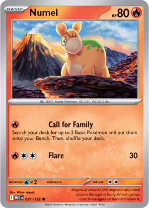 Numel - 021/132 ME01 Mega Evolution Common Regular Pokemon TCG - EN