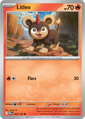 Litleo - 023/132 ME01 Mega Evolution Common Regular Pokemon TCG - EN
