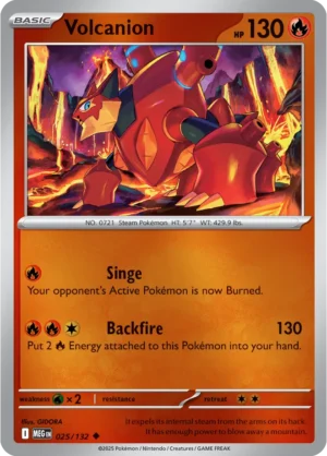 Volcanion - 025/132 ME01 Mega Evolution Uncommon Reverse Holo Pokemon TCG - EN