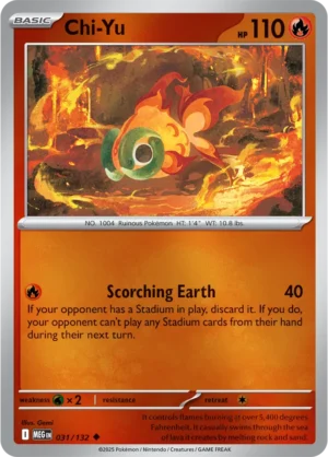 Chi-Yu - 031/132 ME01 Mega Evolution Uncommon Reverse Holo Pokemon TCG - EN