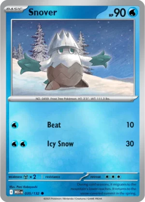 Snover - 035/132 ME01 Mega Evolution Common Reverse Holo Pokemon TCG - EN