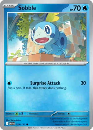 Sobble - 039/132 ME01 Mega Evolution Common Reverse Holo Pokemon TCG - EN