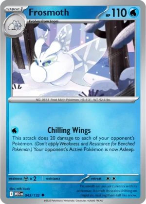 Frosmoth - 043/132 ME01 Mega Evolution Uncommon Reverse Holo Pokemon TCG - EN