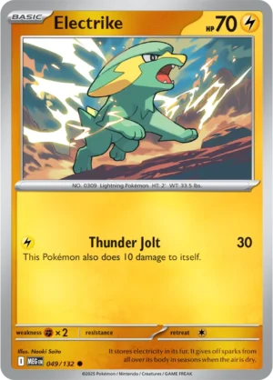 Electrike - 049/132 ME01 Mega Evolution Common Reverse Holo Pokemon TCG - EN