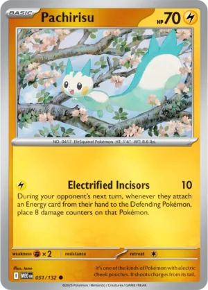 Pachirisu - 051/132 ME01 Mega Evolution Common Reverse Holo Pokemon TCG - EN