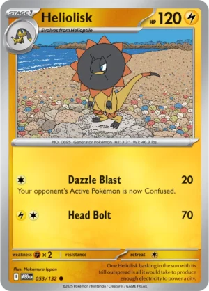 Heliolisk - 053/132 ME01 Mega Evolution Common Reverse Holo Pokemon TCG - EN