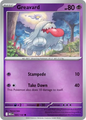 Greavard - 065/132 ME01 Mega Evolution Common Reverse Holo Pokemon TCG - EN