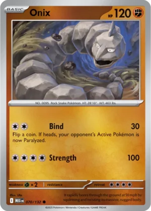 Onix - 070/132 ME01 Mega Evolution Common Reverse Holo Pokemon TCG - EN