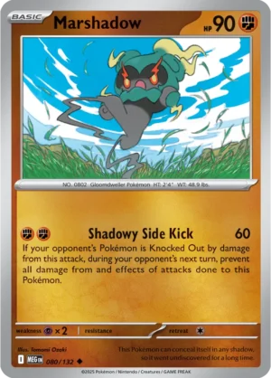 Marshadow - 080/132 ME01 Mega Evolution Uncommon Reverse Holo Pokemon TCG - EN