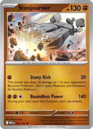 Stonjourner - 081/132 ME01 Mega Evolution Uncommon Reverse Holo Pokemon TCG - EN
