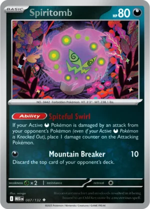 Spiritomb - 087/132 ME01 Mega Evolution Uncommon Reverse Holo Pokemon TCG - EN