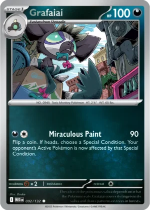 Grafaiai - 092/132 ME01 Mega Evolution Common Reverse Holo Pokemon TCG - EN
