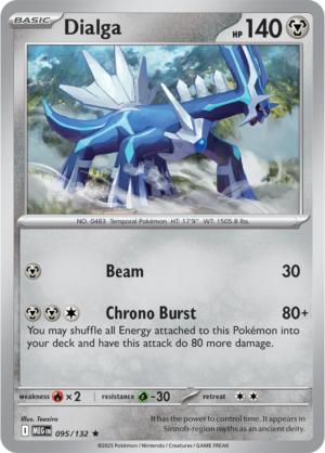 Dialga - 095/132 ME01 Mega Evolution Rare Holo Pokemon TCG - EN