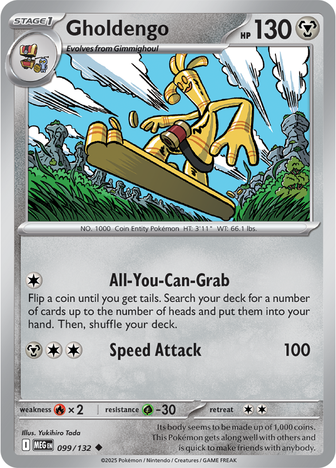 Gholdengo - 099/132 ME01 Mega Evolution Uncommon Regular Pokemon TCG - EN