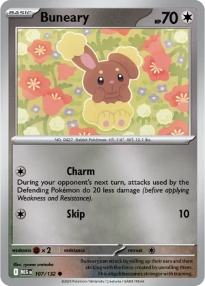 Buneary - 107/132 ME01 Mega Evolution Common Reverse Holo Pokemon TCG - EN