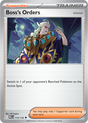 Boss's Orders [Ghetsis] - 114/132 ME01 Mega Evolution Uncommon Regular Pokemon TCG - EN