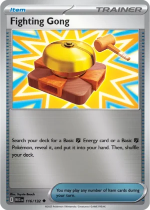 Fighting Gong - 116/132 ME01 Mega Evolution Uncommon Reverse Holo Pokemon TCG - EN