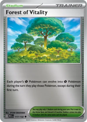 Forest of Vitality - 117/132 ME01 Mega Evolution Uncommon Reverse Holo Pokemon TCG - EN